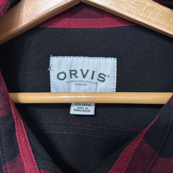 Orvis Women's Long Sleeve‎ Red and Black Buffalo Checked Plus Size Jacket XXL - Picture 3 of 6